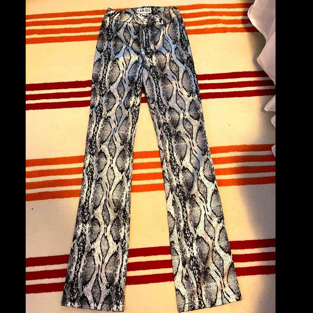 I.AM.GIA Snake Print Pants - Size XS